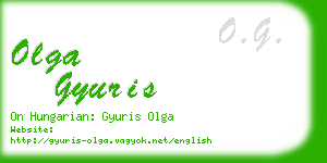 olga gyuris business card